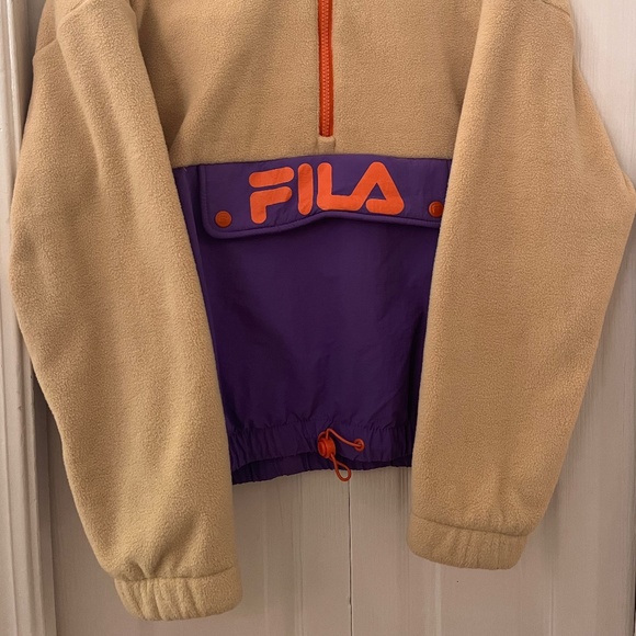 FILA UO Exclusive Agata Faux Sherpa Anorak Jacket - Picture 3 of 7